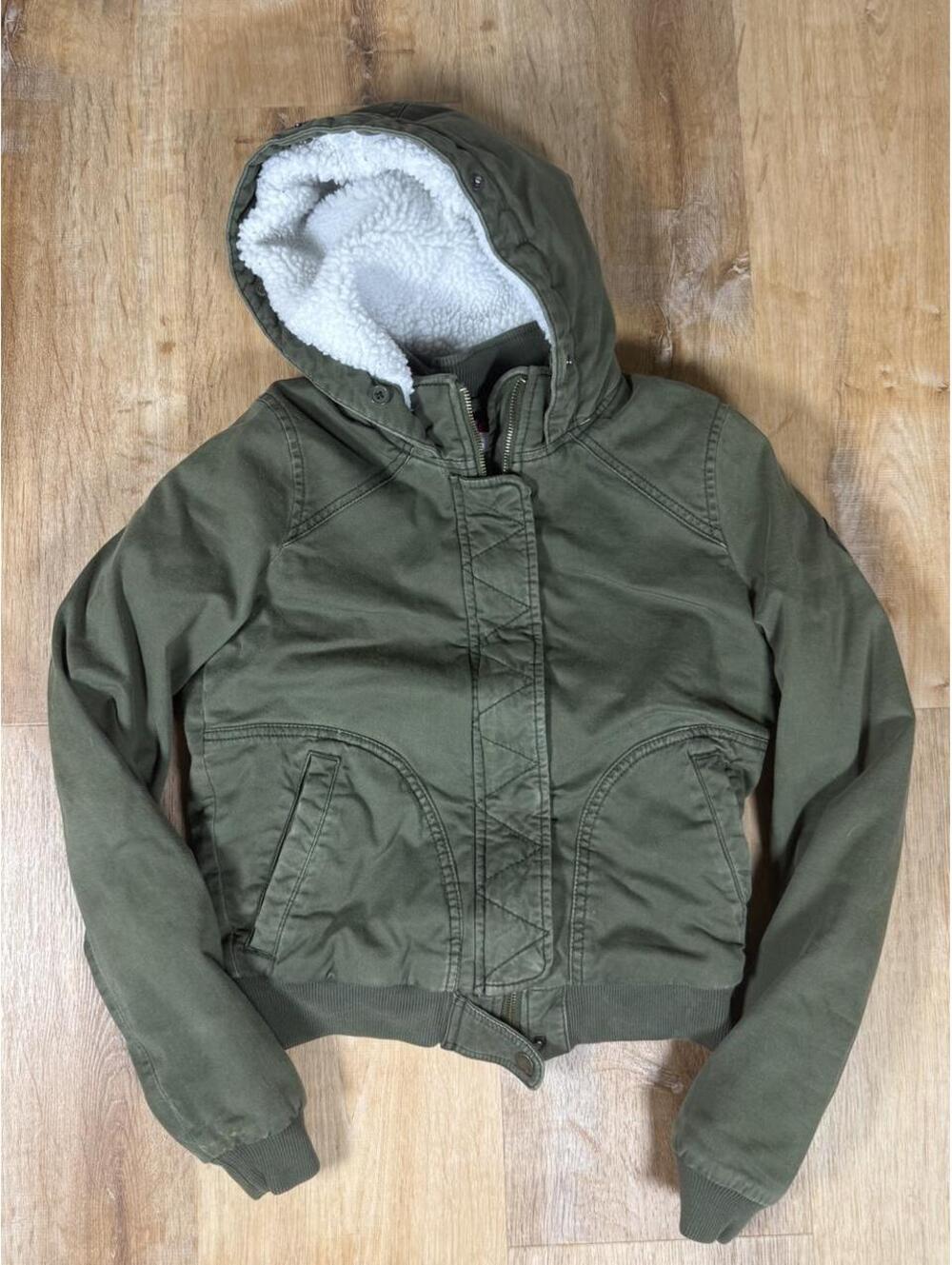 Y2K Hollister Co. Green Bomber Jacket Size XS
